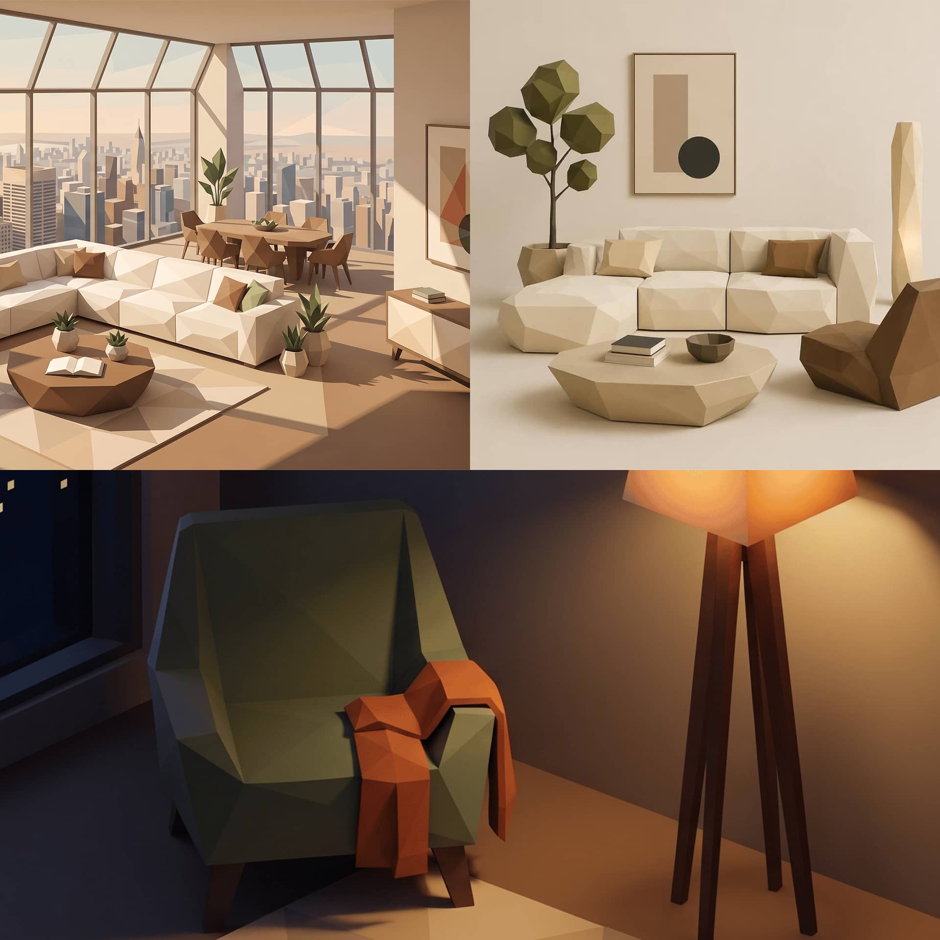 Platzhalter: Wohnraum als isometrisches 3D-Render